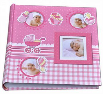 Фотоальбом 10x15см на 200 фото GEDEON KD46200WB BABY-12 рожевий KD46200WB BABY-12 (pink) фото