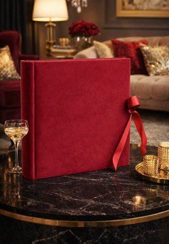 Фотоальбом традиційний 25см х25см на 40сторінок GEDEON DBCSS20 Velvet Ruby (B) чорні сторінки DBCSS20 VELVET RUBY(B) фото