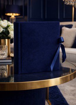 Фотоальбом традиційний 25см х25см на 40сторінок GEDEON DBCSS20 Velvet Indigo кремові сторінки DBCSS20 VELVET INDIGO фото